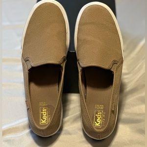 Keds tan slip on shoes